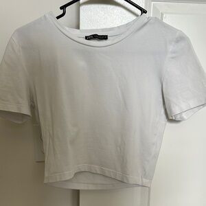 Zara White Crop Top